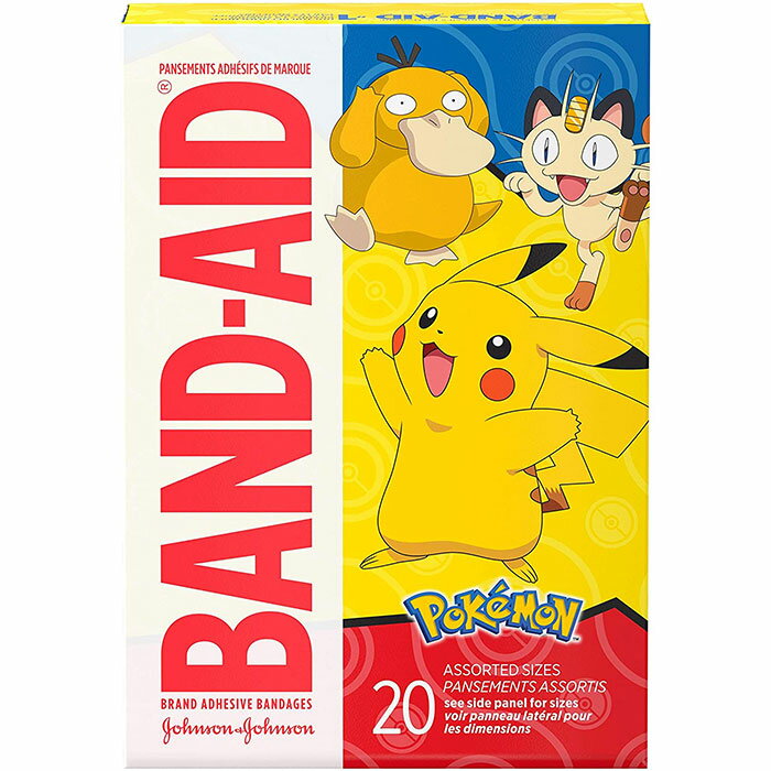 楽天Wolfgang G＜BAND-AID＞ ポケモン絆創膏2箱セット　POKEMON　バンドエイド　20枚入り　Band-Aid Brand Adhesive Bandages for Minor Cuts & Scrapes, Wound Care Featuring Pokémon Characters for Kids, Assorted Sizes 20 ct