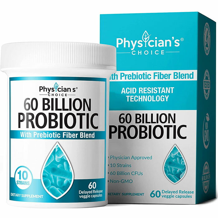 大容量！プロバイオティクス　乳酸菌600億　60粒入り　2ヵ月分　Physician's CHOICE Probiotics 60 Billion CFU