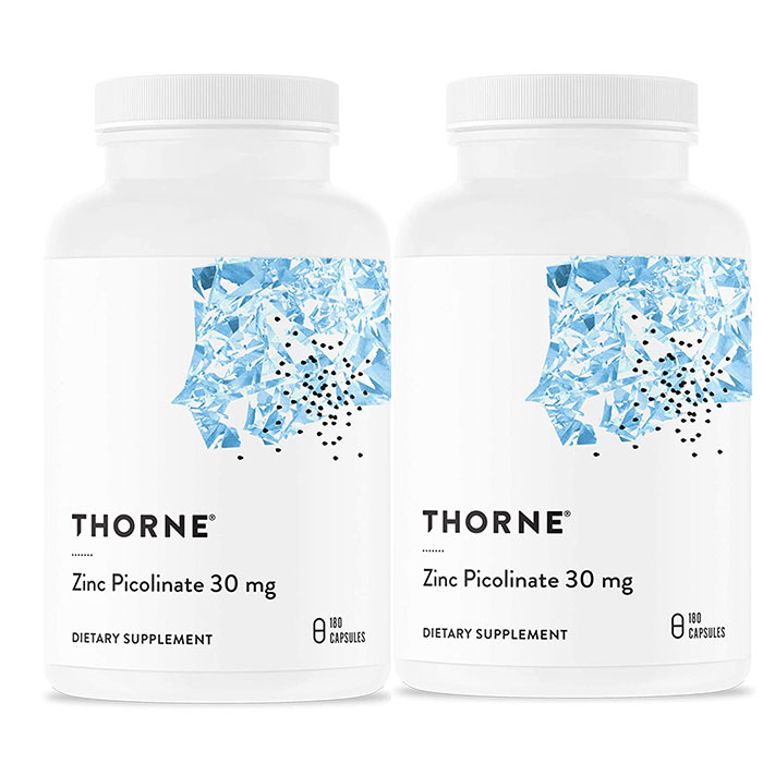 Thorne Research社製　(ソーンリサーチ)　亜鉛　ジンク・ピコリネイ　180カプセル入り×2箱　Thorne Research - Zinc Picolinate　 30 mg