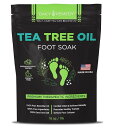 【2袋セット】【足にお悩みの方に】ティーツリーオイル フットソーク 450gx2 Tea Tree Oil Foot Soak with Epsom Salt 16 Ounces x2