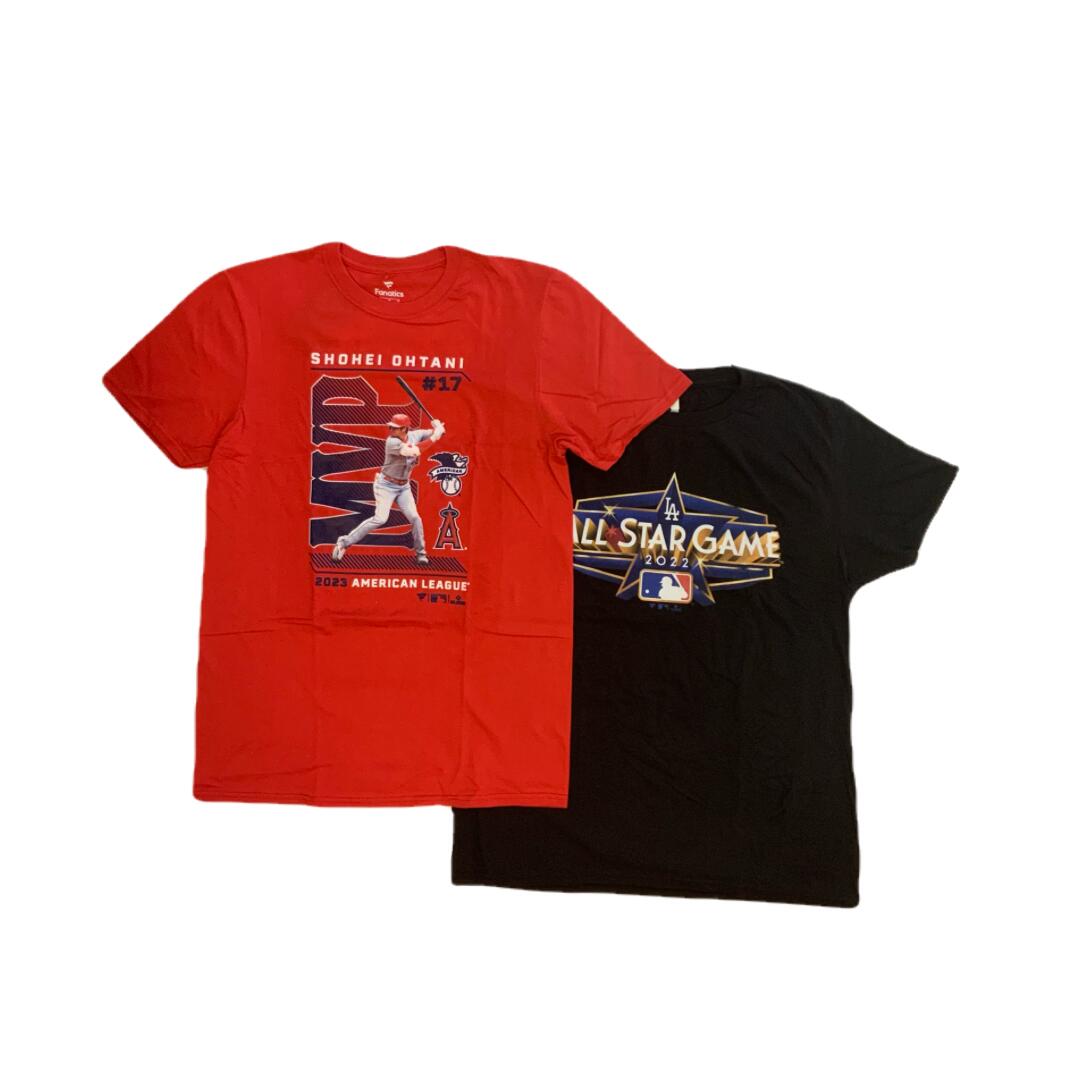 【1枚買ったら1枚無料お得なセット売り】大谷翔平選手 公式 エンジェルス・MLBオフィシャル 最優秀選手 Tシャツ 2022 限定オフィシャルTシャツ Shoh...