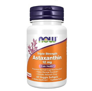 iE AX^LT`12mg 60JvZ NOW Astaxanthin 12 mg 60 softgels