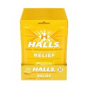 【商品について】 ホールズ リリーフ ハニー レモン 咳止めドロップ 30 滴入り 12 パック、合計 360 滴 (パッケージは異なる場合があります) 咳を和らげ、喉の痛みを和らげ、鼻腔を冷やすのをサポートします。 1滴あたり7.5mgの...