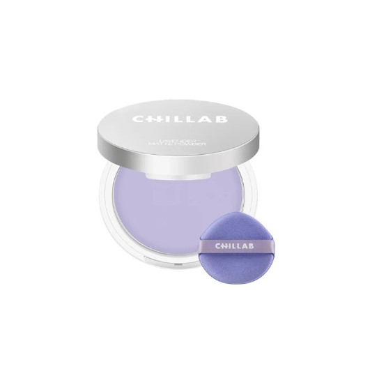 Chillab ラベンダー マット パウダー オイル コントロール パウダー パフ付き Chillab Lavender Matte Powder Oil Control with Mini Powder Puff