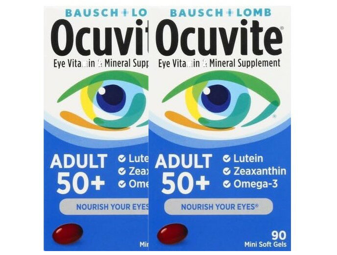 y2ZbgzILoCg AC A_g 50+ r^~ & ~l Tvg@Ocuvite Eye Vitamin & Mineral Supplement 90 Softgelsx2
