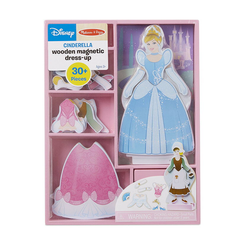 ギフトにも喜ばれる！【木製マグネット】シンデレラ 着せ替え人形セット　30ピース　Melissa & Doug Disney Cinderella Magnetic Dress-Up Wooden Pretend Play Set (30+ pcs)