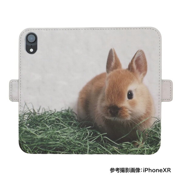 スマホケース ショートベルト 手帳型 全機種対応 プリントケース うさぎ ネザーラ...