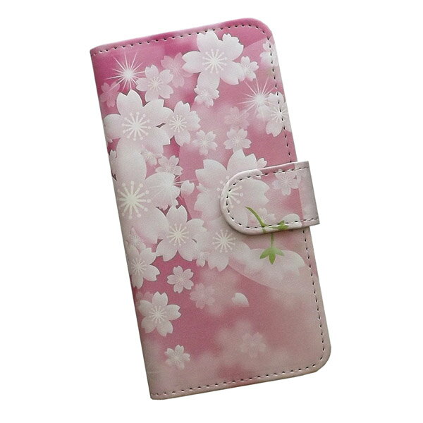 スマホケース 手帳型 全機種対応 プリントケース 桜 ピンク 花柄 和柄 花