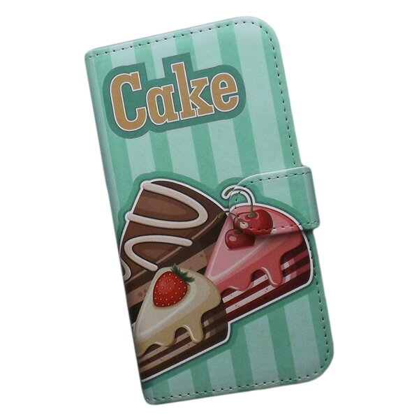 Rakuten - スマホケース 手帳型 全機種対応 プリントケース スイーツ ケーキ イチゴ チェリー チョコレート(328)