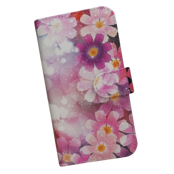 Rakuten - OPPO A3 5G 用 スマートフォンケース スマホ カバー スマホケース 手帳型 プリントケース 花 花柄 コスモス キラキラ おしゃれ(347)