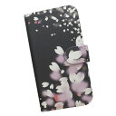 AQUOS R8 pro SH-51D/A301SH 用 スマートフォンケース スマホ カバー スマホケース 手帳型 プリントケース 桜 花びら さくら 春 おしゃれ(521)(2)