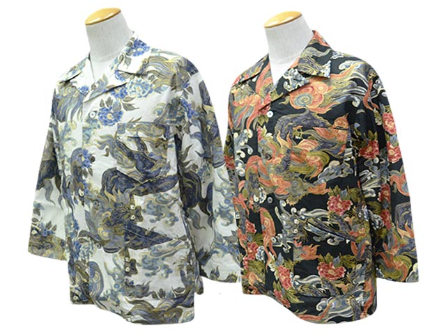 Rakuten - 全2色【BLACK SIGN/ブラックサイン】2026SS「Night Shirt”Japanese Lion&Peony”/ナイトシャツ”ジャパニーズライオン&ピオニー”」(BSSL-26108)(Langlitz Leathers/ラングリッツレザーズ/アメカジ/WOLF PACK/ウルフパック)