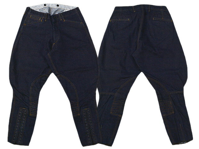 【BLACK SIGN/ブラックサイン】「Dark Indigo Denim Sheriff Breeches/ダークインディゴデニムシェリフブリーチーズ」(BSSP-23508)(Jeff Decker/アメカジ/ハーレー/ジョッパーズ/ミリタリー/ホイールズアパレル/ホットロッド/WOLF PACK/ウルフパック)