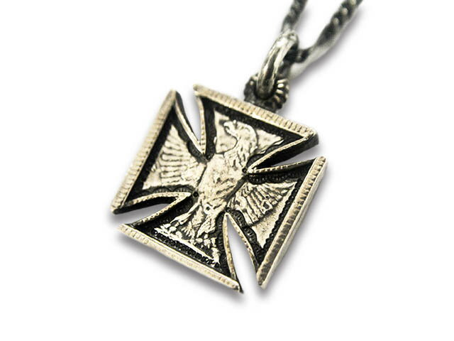 【BLUCO WORK GARMENT/ブルコワークガーメント】×【CHOOKE/チョーク】「Eagle Iron Cross Necklace/イーグルアイアンクロスネックレス」【あす楽対応】(UNCROWD/アンクラウド/アンティークコイン/ヴィンテージコイン/プレゼント/ハーレー/アメカジ/ウルフパック)