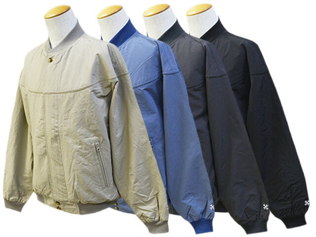 楽天WOLF PACK楽天市場店全4色【BLUCO/ブルコ】2024SS「Nylon Derby Jacket/ナイロンダービージャケット」（141-31-005）（BWG/UNCROWD/アンクラウド/アメカジ/アウトドア/ミリタリー/ハーレー/バイカー/バイク/ホットロッド/ホイールズアパレル/WOLF PACK/ウルフパック）