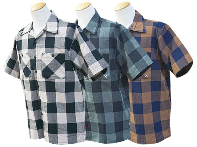 全3色【BLUCO/ブルコ】2024SS Buffalo Check S/S Work Shirts/バッファローチェックショートスリーブワークシャツ 143-21-003 BWG/UNCROWD/アンクラウド/アメカジ/アウトドア/ミリタリー/ハー…