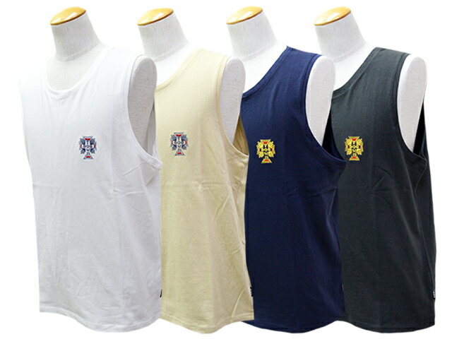 全4色【BLUCO/ブルコ】×【DOGTOWN/ドッグタウン】2026SS「One Point Tank Top/ワンポイントタンクトップ」(163-24-002)(BWG/UNCROWD/アンクラウド/アメカジ/ハーレー/バイカー/ホットロッド/WOLF PACK/ウルフパック)（楽天・WOLF PACK楽天市場店）
