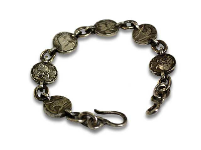 楽天WOLF PACK楽天市場店【CHOOKE/チョーク】「Two Face Chain Bracelet/トゥーフェイスチェーンブレスレット」（C-13）【あす楽対応】（オールドコイン/アンティークコイン/ヴィンテージコイン/ネイティブアクセサリー/アクセサリー/ハーレー/アメカジ/プレゼント/WOLF PACK/ウルフパック）