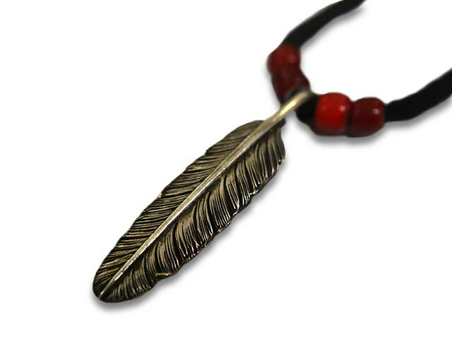 【CHOOKE/チョーク】「Silver Dollar Feather Pendant Top”Straight”/ハーフダラーフェザーペンダントトップ”ストレート”」(C-19S)【あす楽対応】(オールドコイン/アンティークコイン/ヴィンテージコイン/ネイティブアクセサリー/ハーレー/ウルフパック)