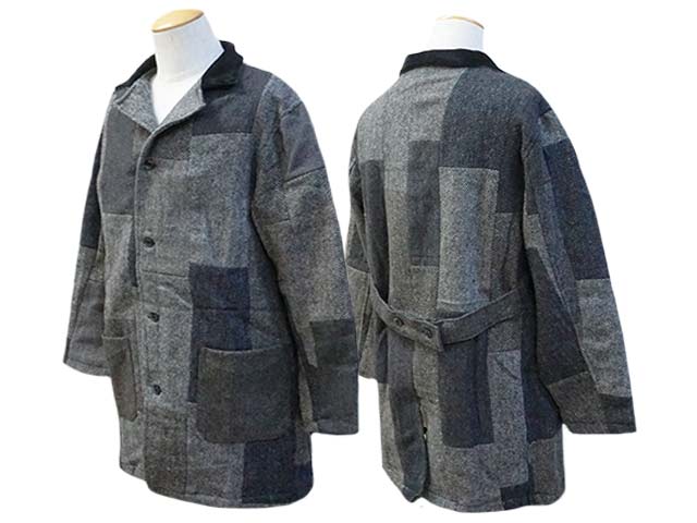 2023AW「Harris Patchwork Chester Coat/ハリスパッチワークチェスターコート」(NO NAME/ノーネーム/AT-DIRTY/アットダーティー/神戸/ホイールズアパレル/アメカジ/ハーレー/ホットロッド/WOLF PACK/ウルフパック)