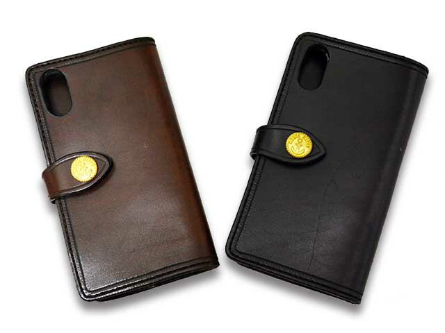 全2色「Leather iPhone Case/レザーアイフォンケース」(NO NAME/AT-DIRTY/アットダーティー/神戸/ノーネーム/アメカジ/ハーレー/バイカー/ホットロッド/WOLF PACK/ウルフパック/プレゼント/スマホ)
