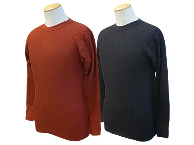 全2色2023SF「Crew Neck Thermal L/S Shirts/クルーネックサーマルロングスリーブシャツ」(2325027)(ホイールズアパレル/アメカジ/アウトドア/ハーレー/ホットロッド/WOLF PACK/ウルフパック)