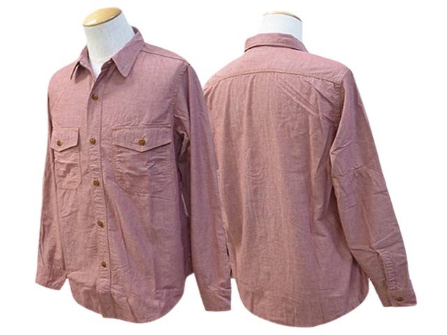 【FREE WHEELERS/フリーホイーラーズ】2023FW「Chambray Shirts”SKID ROW”/シャンブレーシャツ”スキッドロウ”」(2333002)(アメカジ/ハーレー/ホットロッド/WOLF PACK/ウルフパック)