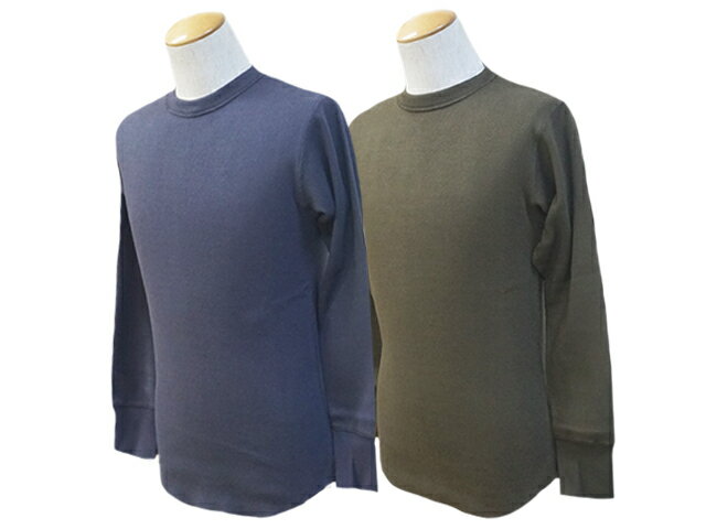 全2色2023FW「Crew Neck Type L/S Underwear/クルーネックタイプロングスリーブアンダーウェア」(2335001)(アメカジ/ミリタリー/アウトドア/ホイールズアパレル/ハーレー/バイカー/ホットロッド/WOLF PACK/ウルフパック)