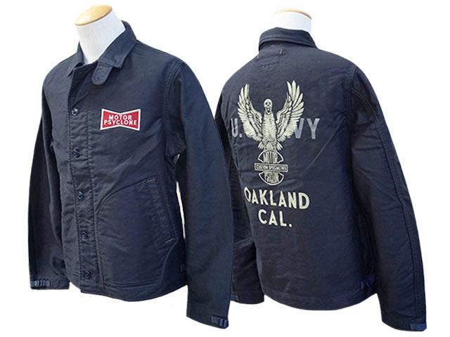 【FREE WHEELERS/フリーホイーラーズ】2024SS「Deck Worker Jacket”SCREAMING EAGLE”/デッキワーカージャケット”スクリーミングイーグル”」(2421002)(アメカジ/ミリタリー/アウトドア/ホイールズアパレル/ハーレー/ホットロッド/WOLF PACK/ウルフパック)