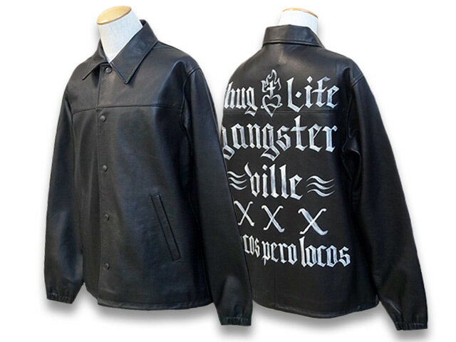 【GANGSTERVILLE/ギャングスタービル】2023SS「Sacred Heart Light Leather Jacket/セイクレッドライトレザージャケット」(GSV-23-SS-01)【あす楽対応】(WEIRDO/ウィアード/GLAD HAND/グラッドハンド/OLD CROW/オールドクロウ/WOLF PACK/ウルフパック)