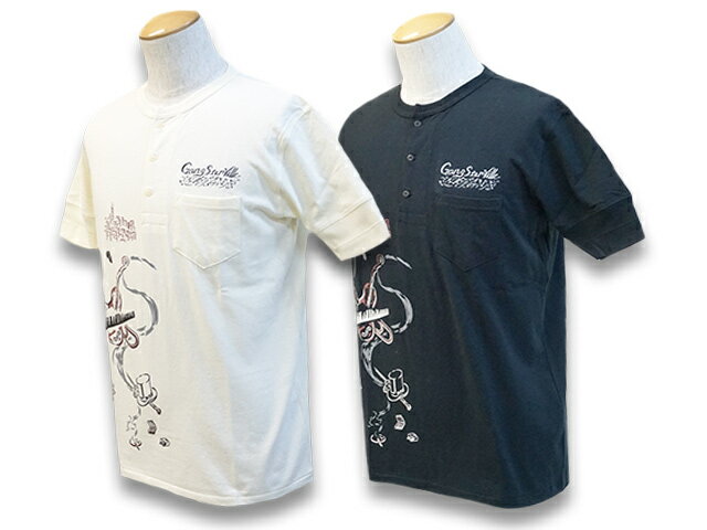 全2色【GANGSTERVILLE/ギャングスタービル】2023SS「S/S Henry Neck Tee”SHADOWS”/ショートスリーブヘンリーネックTee”シャドウズ”」(GSV-23-SS-22)【あす楽対応】(WEIRDO/ウィアード/GLAD HAND/グラッドハンド/WOLF PACK/ウルフパック)