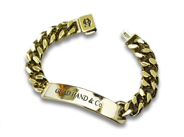 【GLAD HAND/グラッドハンド】「ID Bracelet/IDブレスレット」(K10)【送料・代引き手数料無料】【あす楽対応】(GANGSTERVILLE/ギャングスタービル/WEIRDO/ウィアード/アメカジ/アクセサリー/ジュエリー/ゴールド/プレゼント)