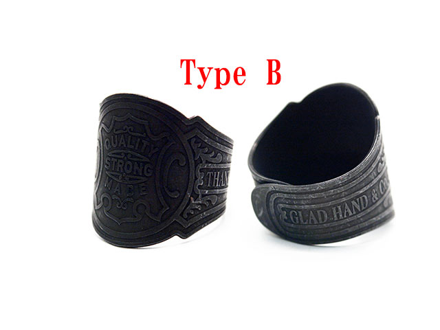 全10種【GLAD HAND/グラッドハンド】「Cigar Tag Ring/シガータグリング」(Black)(GANGSTERVILLE/ギャングスタービル/WEIRDO/ウィアード/アメカジ/ホットロッド/ハーレー/スカーフ留め/アクセサリー/プレゼント/WOLF PACK/ウルフパック)