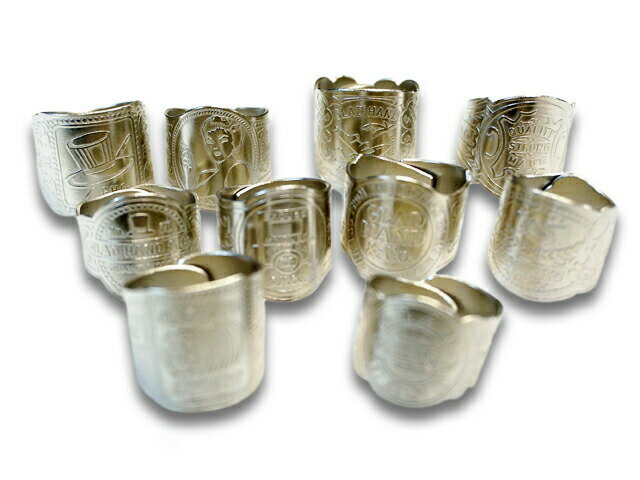 全10種【GLAD HAND/グラッドハンド】「Cigar Tag Ring/シガータグリング」(Silver)(GANGSTERVILLE/ギャングスタービル/WEIRDO/ウィアード/アメカジ/ホットロッド/ハーレー/スカーフ留め/アクセサリー/プレゼント/WOLF PACK/ウルフパック)