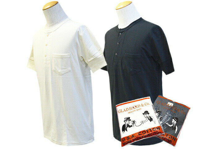 全2色【GLAD HAND/グラッドハンド】「Pack Tee”Standard Henry Pocket Short Sleeve Tee”/パックTee”スタンダードヘンリーポケットショートスリーブTee”」(13)(GANGSTERVILLE/ギャングスタービル/WEIRDO/ウィアード/アメカジ/WOLF PACK/ウルフパック)