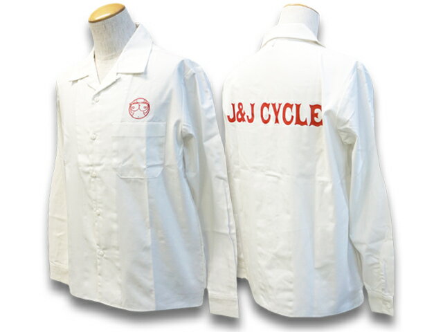 【JACKSUN S/ジャックサンズ】2022AW L/S Open Collar Shirts”J&J CYCLE”/ロングスリーブオープンカラーシャツ”ジェー＆ジェーサイクル” 【あす楽対応】 JUNK-MOTOR/ジャンクモーター/ハーレー…