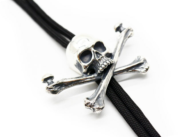 【Jango/ジャンゴ】「Cross Bone Skull Loop Tie/クロスボーンスカルループタイ」(JNT-14)(ボロタイ/GERUGA/ゲルガ/LOST CONTROL/ロストコントロール/ハーレー/バイク/バイカー/ホットロッド/プレゼント/アクセサリー/WOLF PACK/ウルフパック) 2