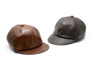 全2色【Mr.FATMAN/ミスターファットマン】2024AW「Leather Short Brim Cap by Bridge Cap/レザーショートブリムキ...