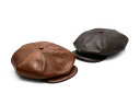 全2色【Mr.FATMAN/ミスターファットマン】2024AW「Leather Hillbilly Casquette/レザーヒルビリーキャスケット」(5244...