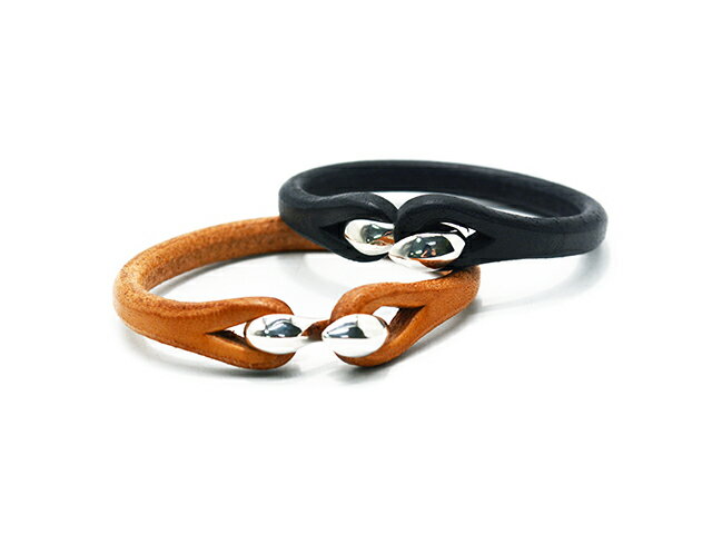全2色【CRAMP by 池之端銀革店/クランプ バイ イケノハタギンカワテン】「Leather Single Wrap S-Kan Plain Bracelet/レザーシングルラップSカンプレーンブレスレット」(Cr-301)(バイカー/ハーレー/アメカジ/ハンドメイド/プレゼント/WOLF PACK/ウルフパック)