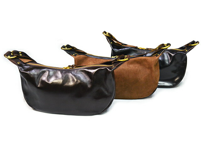全3色「Horse Hide Banana Bag/ホースハイドバナナバッグ」(IPHSB-03)(ACCEL COMPANY/アクセルカンパニー/アメカジ/レザー/馬革/ハーレー/バイカー/ホットロッド/財布/鞄/バッグ/プレゼント/WOLF PACK/ウルフパック)