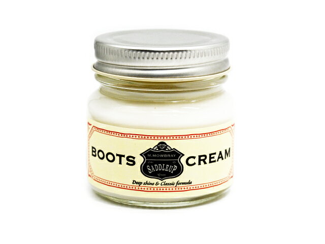全4色 SADDLEUP by M.MOWBRAY/サドルアップバイM.モゥブレィ 「Boots Cream/ブーツクリーム」 2163 ケアグッズ/シューケア/レザーケア/メンテナンス/レザージャケット/ブーツ/ハーレー/アメカジ/アウトドア/アクセサリー/プレゼント/WOLF PACK/ウルフパック