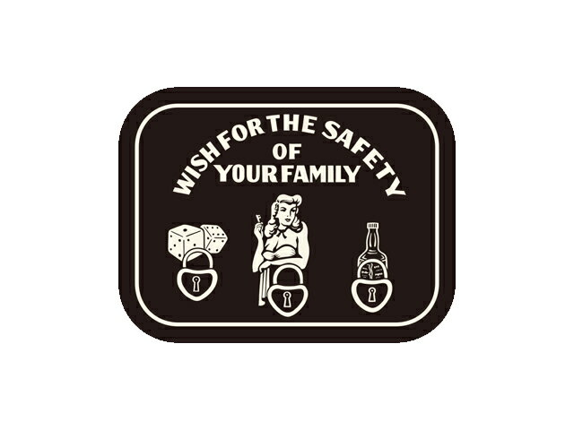 【SIRANO BROS/シラノブロス】「Sticker“Safety Your Family”/ステッカー”家内安全”」【ネコポス対応】【あす楽対応】(WIDE RANGE DRAWING/ワイドレンジドローイング/ホイールズアパレル/アメカジ/ハーレー/ホットロッド/バイク/WOLF PACK/ウルフパック)