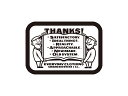 「Sticker“Thanks!”/ステッカー”サンクス！”」(WIDE RANGE DRAWING/ワイドレンジドローイング/ホイールズアパレル/アメカジ/ハーレー/ホットロッド/バイク/WOLF PACK/ウルフパック)