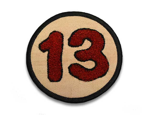 【TOMMY GUN/トミーガン】「Hand Made Patch”13”/ハンドメイドパッチ”13”」 【DM便対応】【あす楽対応】(Fly Wheels/フライウィール/COTTON PICKIN TATTOO/コットンピッキンタトゥー/刺繍ワッペン)