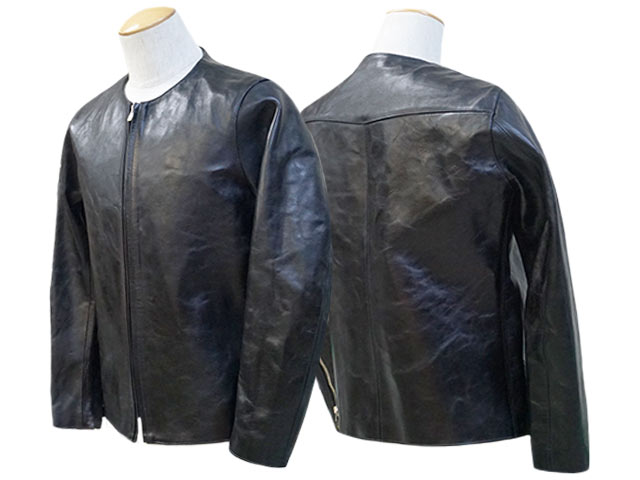 【FINE CREEK&CO/ファインクリークアンドコー】 Collarless Single Riders Jacket”Heavy Weight Bud”/カラーレスシングルライダースジャケット”ヘビーウェイトバド” ACJK015 【予約商品/2024年…