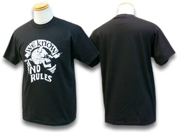 【BANDIT BRAND/バンディットブランド】「Printed S/S Tee”NO RULES”/プリンテッドショートスリーブTee”NO RULES”」【あす楽対応】(GARBAGE WAGON/ガベージワゴン/WESTRIDE/ウエストライド/アメカジ/ハーレー/WOLF PACK/ウルフパック)