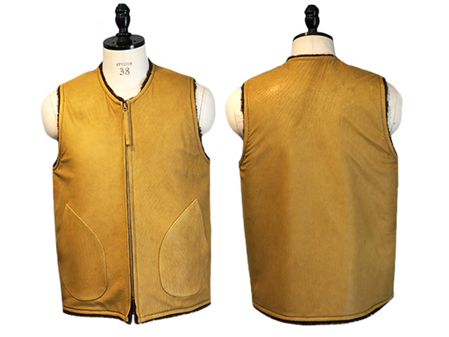全2色【CWORKS by FINE CREEK&CO/シーワークス バイ ファインクリークアンドコー】2025AW「Deerskin Deck Vest”Novelist”/ディアスキンデッキベスト”ノベリスト”」(CWVE002)【予約商品/2026年中入荷予定】(ファインクリークレザーズ/ウルフパック)