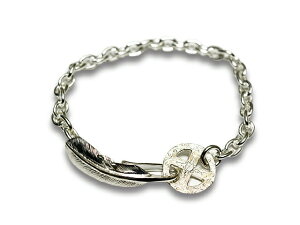 【FIRST ARROW's/ファーストアローズ】「Small Feather Hook+Medicine Wheel Chain Bracelet/スモールフェザーフック+メディスンホイールチェーンブレスレット」(BR-305)【あす楽対応】(ネイティブ/アメカジ/ハーレー/アクセサリー/WOLF PACK/ウルフパック)