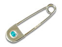 【FIRST ARROW's/ファーストアローズ】「Medium Safety Pins with Turquoise/ターコイズ付きミディアムセーフティーピンズ」(O-240)【あす楽対応】(ネイティブ/インディアン/ジュエリー/アメカジ/ハーレー/アクセサリー/プレゼント/WOLF PACK/ウルフパック)